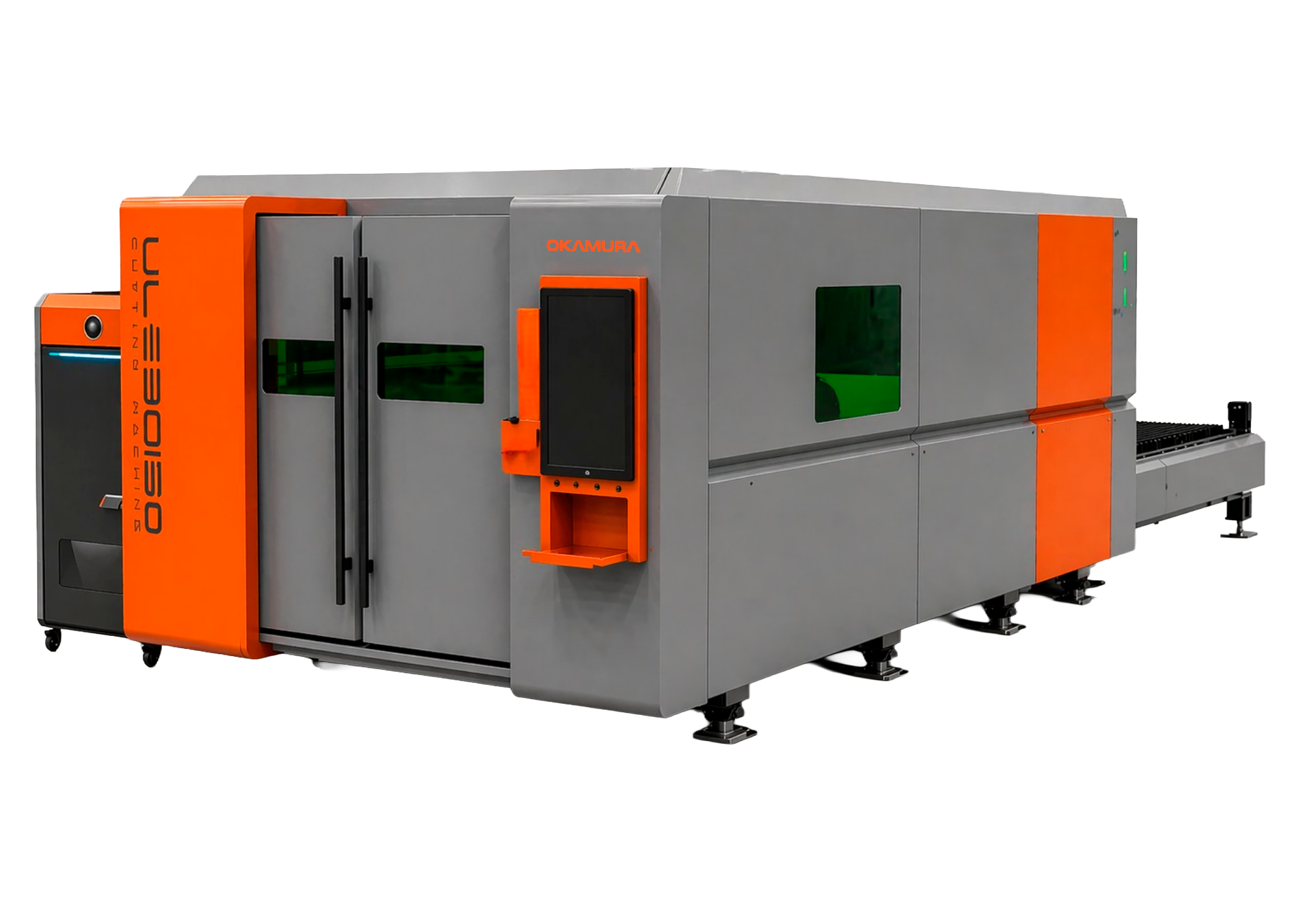 Laser Chapa Fibra Óptica Mesa Dupla ULE 3015D 6KW OKAMURA