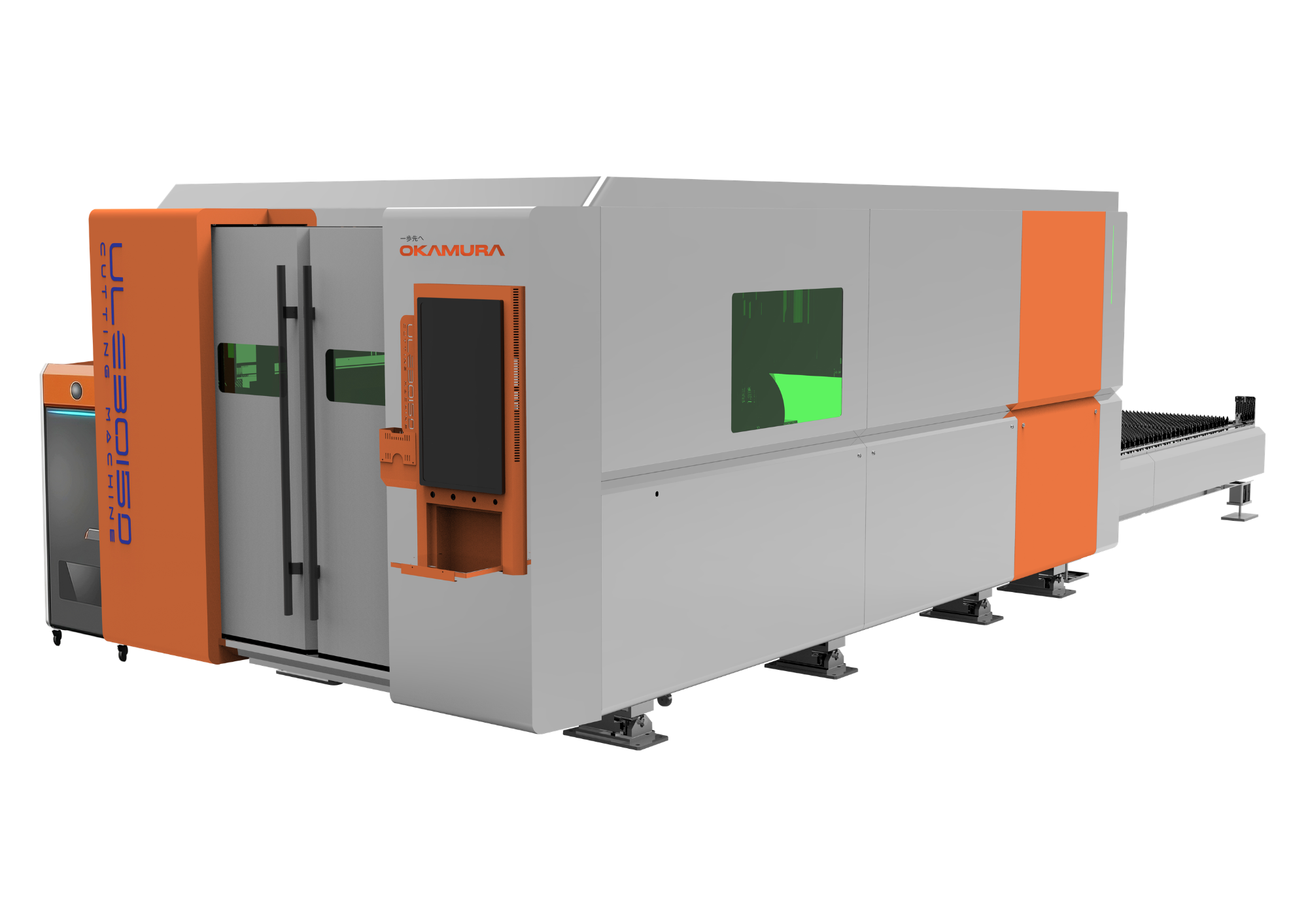 Laser Chapa Fibra Óptica Mesa Dupla ULE 3015D 6KW OKAMURA